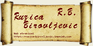 Ružica Birovljević vizit kartica